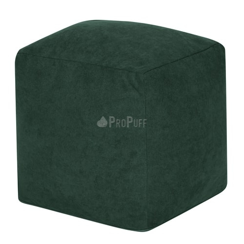Пуфик DreamBag Куб Зелёный Велюр