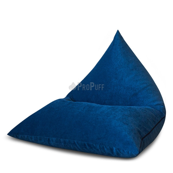Кресло DreamBag Пирамида Синяя Микровельвет