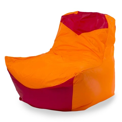 Кресло Puffberi Мешок Классическое Оранжевый и Красный