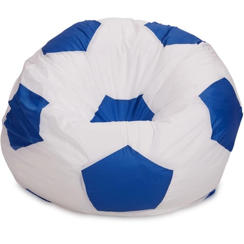 Кресло Puffberi Мешок Мяч Белый и Синий