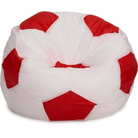 Кресло Puffberi Мешок Мяч Белый и Красный