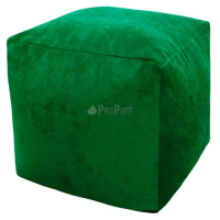 Пуфик DreamBag Куб Зелёный Микровельвет